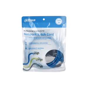DH-PFM972-6U-3-AZ. Patch cord 3 metro Dahua categoría 6 de 24AWG COLOR AZUL