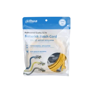 DH-PFM972-6U-3-AM. Patch cord 3 metro Dahua categoría 6 de 24AWG COLOR AMARILLO