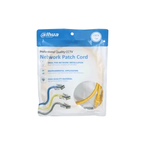 DH-PFM972-6U-1-AM. Patch cord 1 metro Dahua categoría 6 de 24AWG COLOR AMARILLO