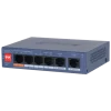 DH-CS4006-4ET2GT-60. Switch Dahua, 4 Puertos Poe 10/100 + 2 Puertos Uplink 1000,  60 Watts de Potencia Maxima, Capa 2, Soporta transmisión hasta 250m.